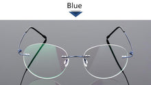 Load image into Gallery viewer, Titanium Glasses Frame Rimless Women&#39;s Glasses Round Eyeglasses Men Myopia Optical Prescription Glasses Korea Spectacle Frame
