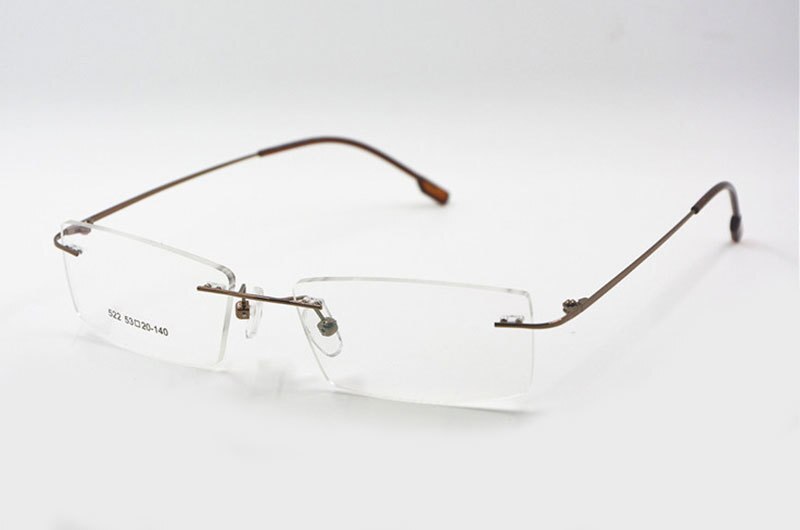 Titanium Memory Flexible Rimless Frame Eyeglasses Optical Prescription Glasses Spectacle for Women and Men Frame Shape Customed