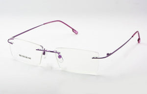 Titanium Memory Flexible Rimless Frame Eyeglasses Optical Prescription Glasses Spectacle for Women and Men Frame Shape Customed