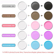 Load image into Gallery viewer, β Titanium Myopia Sunglasses Ladies Rimless Diamond Butterfly Frame Flat Lens Progressive With Prescription Diopter Astigmatism