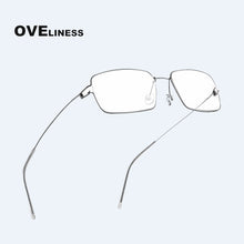 Load image into Gallery viewer, Titanium Rim Squared Optical Glasses Frame Men Prescription Eyeglasses Women Brand Designer Myopia Screwless Korean Eyewear