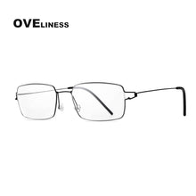 Load image into Gallery viewer, Titanium Rim Squared Optical Glasses Frame Men Prescription Eyeglasses Women Brand Designer Myopia Screwless Korean Eyewear