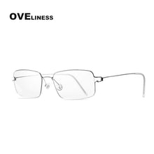 Load image into Gallery viewer, Titanium Rim Squared Optical Glasses Frame Men Prescription Eyeglasses Women Brand Designer Myopia Screwless Korean Eyewear
