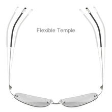 Load image into Gallery viewer, Titanium Rimless Pochromic Sunglasses Men Polarized Driving Ultralight Pilot Sun Glasses for Outdoor Fishing UV400