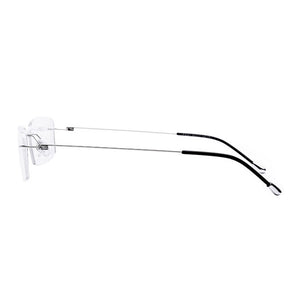 Titanium Rimless Rectangular Shape Eyeglasses Optical Frame for Men and Women Eyewear