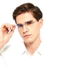 Load image into Gallery viewer, Titanium Screwless eyeglasses Morten Brand Retro Round glasses frame Men&#39;s Optical Feminino Myopia Gafas Prescription Spectacles