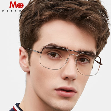 Titanium alloy glasses Men's glasses square ultrlight prescriptopn glasses preogressive large eyeglasses spectacle frame 1101A