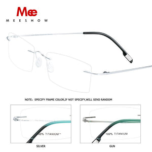 Titanium alloy glasses frame Rimless eyeglasses myopia Prescription eyeglasses men women myopia glasses reading glasses
