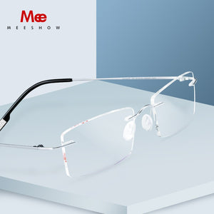 Titanium alloy glasses frame Rimless eyeglasses myopia Prescription eyeglasses men women myopia glasses reading glasses