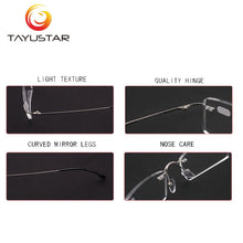 Load image into Gallery viewer, Titanium alloy glasses frame Rimless eyeglasses myopia Prescription eyeglasses men women myopia glasses reading glasses