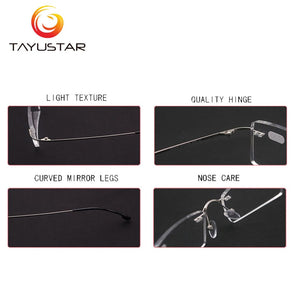 Titanium alloy glasses frame Rimless eyeglasses myopia Prescription eyeglasses men women myopia glasses reading glasses
