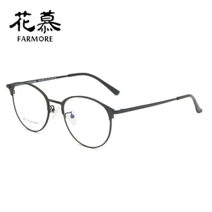 Titanium alloy men's and women's Korean flat lens frame female can match nearsightedness anti-radiation glasses frame