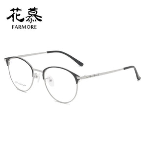 Titanium alloy men's and women's Korean flat lens frame female can match nearsightedness anti-radiation glasses frame
