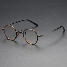 Load image into Gallery viewer, Titanium frame glasses frame female retro polygonal net red ins wind 80837 can be equipped with myopia frame