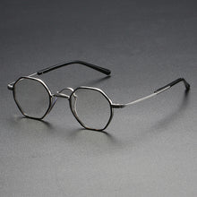 Load image into Gallery viewer, Titanium frame glasses frame female retro polygonal net red ins wind 80837 can be equipped with myopia frame