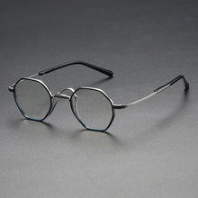 Load image into Gallery viewer, Titanium frame glasses frame female retro polygonal net red ins wind 80837 can be equipped with myopia frame