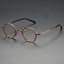 Load image into Gallery viewer, Titanium frame glasses frame female retro polygonal net red ins wind 80837 can be equipped with myopia frame
