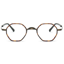 Load image into Gallery viewer, Titanium frame glasses frame female retro polygonal net red ins wind 80837 can be equipped with myopia frame