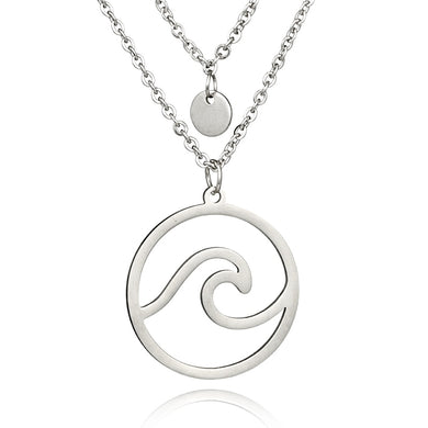 Bohemian Wave Pendant Chokers Necklaces Silver Sequins Multi Layer Necklace Collar for Women Jewelry Accessories 3906