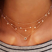 Load image into Gallery viewer, Tocona Charm Shiny Gem Crystal Star Bead Chain Tassel Pendant Multilayer Clavicle Neckace Women Boho Gold Party Jewelry Gift6568