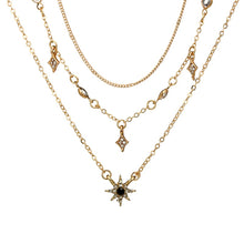 Load image into Gallery viewer, Tocona Charm Shiny Gem Crystal Star Bead Chain Tassel Pendant Multilayer Clavicle Neckace Women Boho Gold Party Jewelry Gift6568
