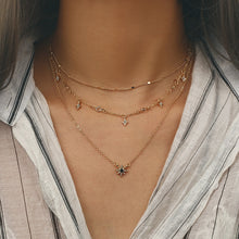 Load image into Gallery viewer, Tocona Charm Shiny Gem Crystal Star Bead Chain Tassel Pendant Multilayer Clavicle Neckace Women Boho Gold Party Jewelry Gift6568