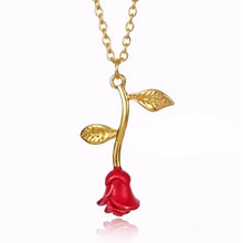 Carica l&#39;immagine nel visualizzatore di Gallery, Multilayer Crystal Rose Pendant Necklace Women Gold Moon Star Horn Crescent Choker Necklaces Jewelry