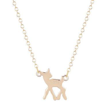 Eleganti collane con piccoli cervi Bambi, pendenti, gioielli fatti a mano, regalo di Natale per le donne. Sconto 