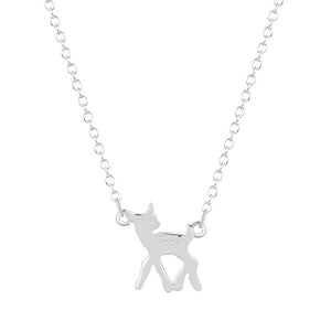 Eleganti collane con piccoli cervi Bambi, pendenti, gioielli fatti a mano, regalo di Natale per le donne. Sconto 