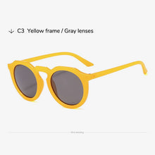 Load image into Gallery viewer, Toketorism Fashionable Women's Sunglasses Retro Design Quality Round Plastic Yellow Sunglasses  9133