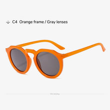 Load image into Gallery viewer, Toketorism Fashionable Women's Sunglasses Retro Design Quality Round Plastic Yellow Sunglasses  9133
