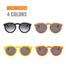Load image into Gallery viewer, Toketorism Fashionable Women's Sunglasses Retro Design Quality Round Plastic Yellow Sunglasses  9133