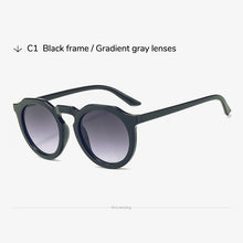 Load image into Gallery viewer, Toketorism Fashionable Women's Sunglasses Retro Design Quality Round Plastic Yellow Sunglasses  9133