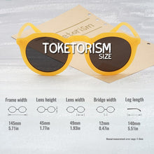 Load image into Gallery viewer, Toketorism Fashionable Women's Sunglasses Retro Design Quality Round Plastic Yellow Sunglasses  9133