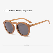 Load image into Gallery viewer, Toketorism Fashionable Women's Sunglasses Retro Design Quality Round Plastic Yellow Sunglasses  9133
