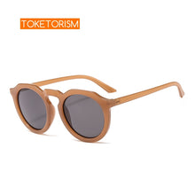 Load image into Gallery viewer, Toketorism Fashionable Women's Sunglasses Retro Design Quality Round Plastic Yellow Sunglasses  9133
