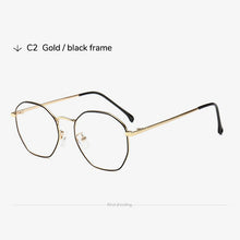 Load image into Gallery viewer, Toketorism Gold Metal Glasses Woman's Eyeglasses Vintage Man's Eyewear Optical Frames 52082