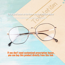 Load image into Gallery viewer, Toketorism Gold Metal Glasses Woman's Eyeglasses Vintage Man's Eyewear Optical Frames 52082