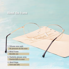 Load image into Gallery viewer, Toketorism Gold Metal Glasses Woman's Eyeglasses Vintage Man's Eyewear Optical Frames 52082