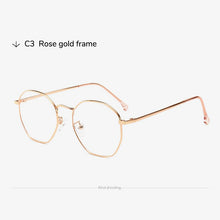 Load image into Gallery viewer, Toketorism Gold Metal Glasses Woman's Eyeglasses Vintage Man's Eyewear Optical Frames 52082