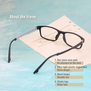 Toketorism Quality Flexible Lightweight Frame Anti Blue Light Computer Glasses for Unisex 3055
