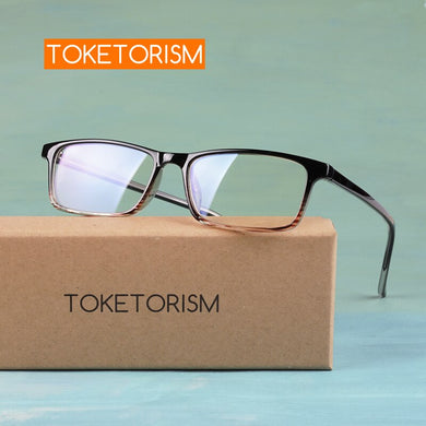 Toketorism Rectangle Gradient Eyeglass Frames for Men Prescription Vintage Woman's Accesories