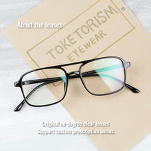 Load image into Gallery viewer, Toketorism Vintage Glasses Woman Man Double Bridge Retro Eyeglasses Lightweight Optical Frame 0342
