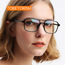 Load image into Gallery viewer, Toketorism Vintage Glasses Woman Man Double Bridge Retro Eyeglasses Lightweight Optical Frame 0342