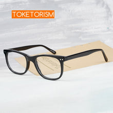 Load image into Gallery viewer, Toketorism rectangle acetate mens quality plain eyeglassses for Optics  prescription glasses frames