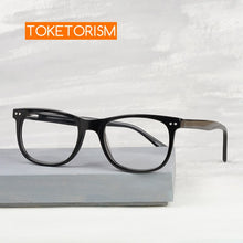 Load image into Gallery viewer, Toketorism rectangle acetate mens quality plain eyeglassses for Optics  prescription glasses frames