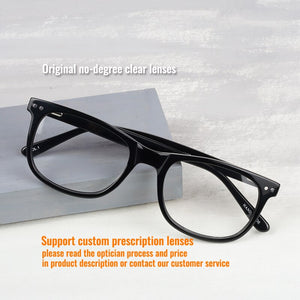 Toketorism rectangle acetate mens quality plain eyeglassses for Optics  prescription glasses frames