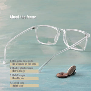 Toketorism transparent glasses prescription optical eyeglasses frame spectacle for men and women 2142