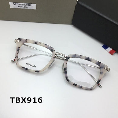 Tom Brand York TBX916 Fashional Square Eyeglasses metal Frame Men Women Classic Optical Prescription Eyewear Original box