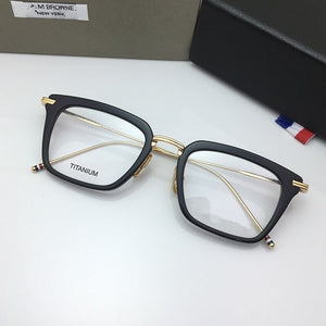 Tom Brand York TBX916 Fashional Square Eyeglasses metal Frame Men Women Classic Optical Prescription Eyewear Original box
